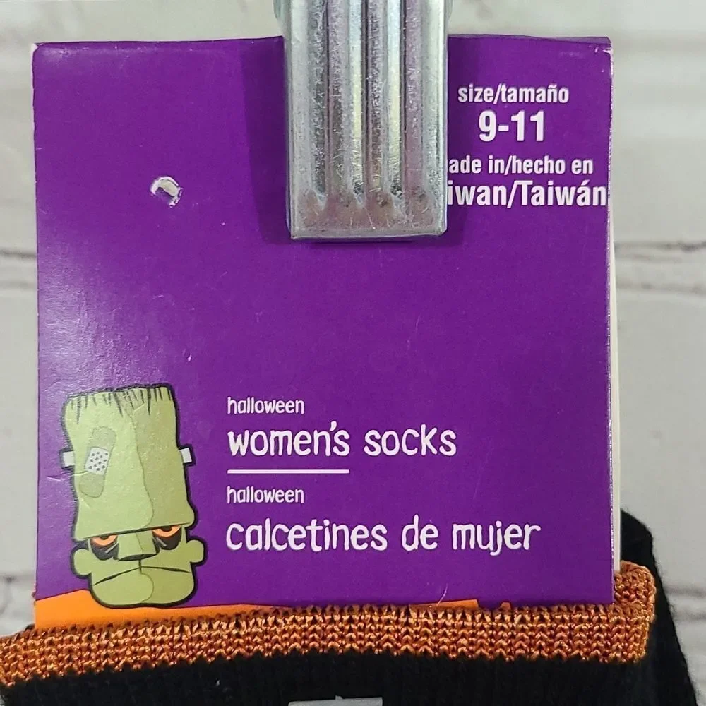 Halloween Black Cat Ghost Owl Crew Socks Women 4-10 Just Say Boo NWT Spooky Cute